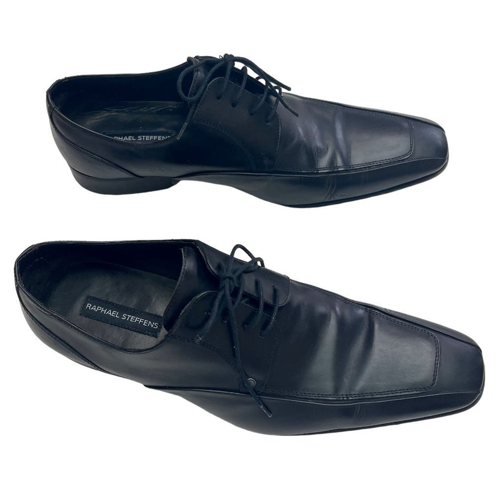 Raphael Steffens Men's Dress Shoes Formal Business Lace-up Black Leather Size 9N - Picture 5 of 12